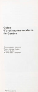 Guide d'Architecture moderne de Genève