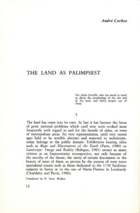The land as palimpsest