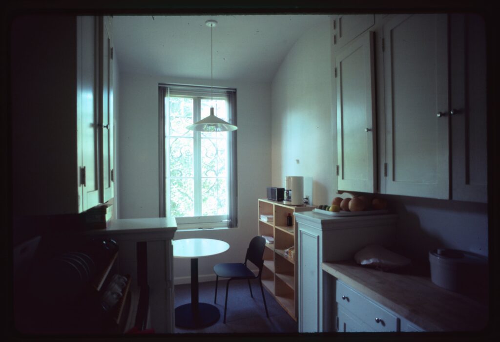 Kitchen of Corboz's apartment, Santa Monica, 1986