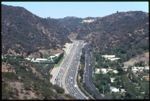 Santa Monica. View of San Diego Freeway from the Getty Center, 1999