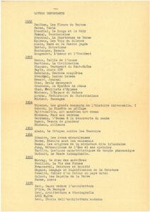 List of important readings from 1952 to 1958