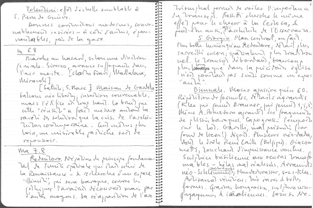 Notes de Voyage, 1962