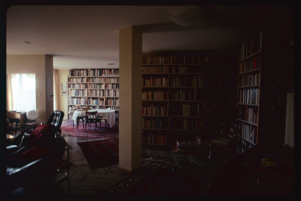 Thônex. Living room of Corboz's flat on Avenue Adrien-Jeandin, 2007