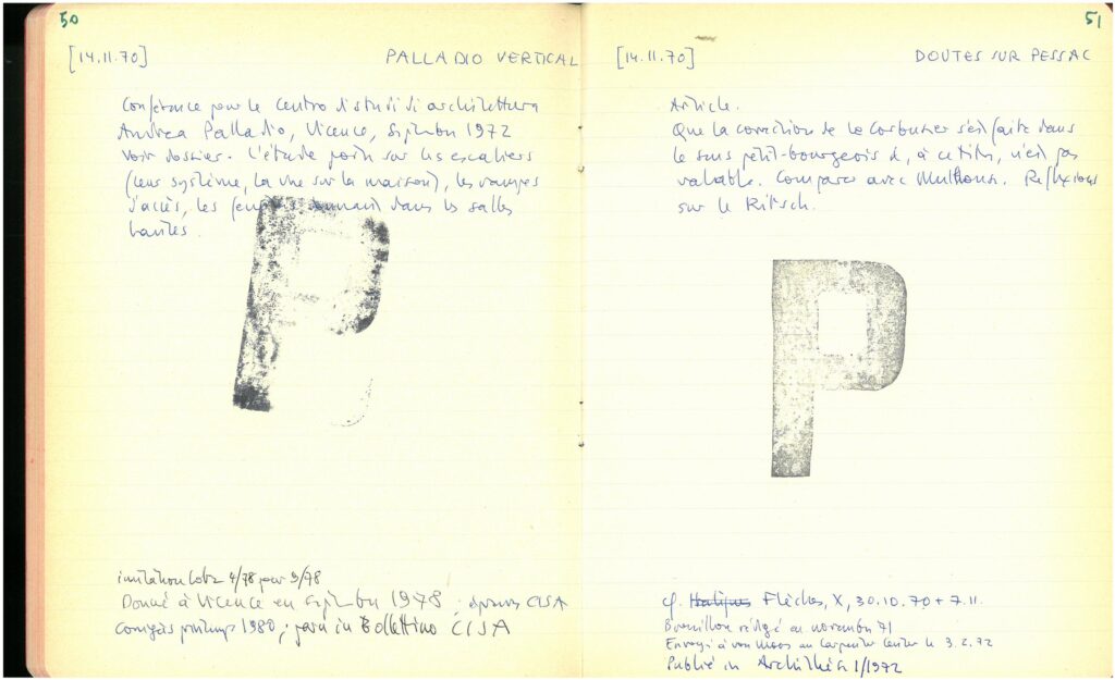 Pages from the Agendum notebook, 1970