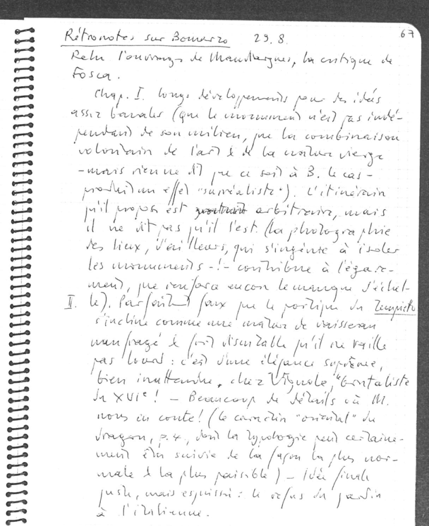 Notes de Voyage, 1963