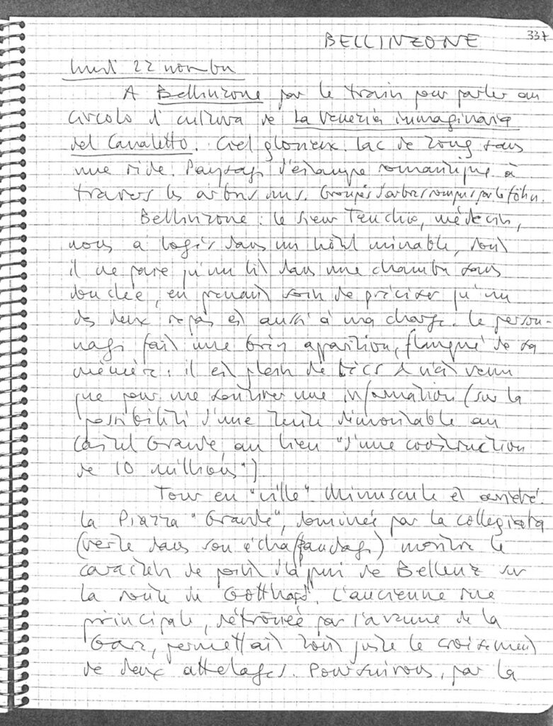 Notes de Voyage, 1982