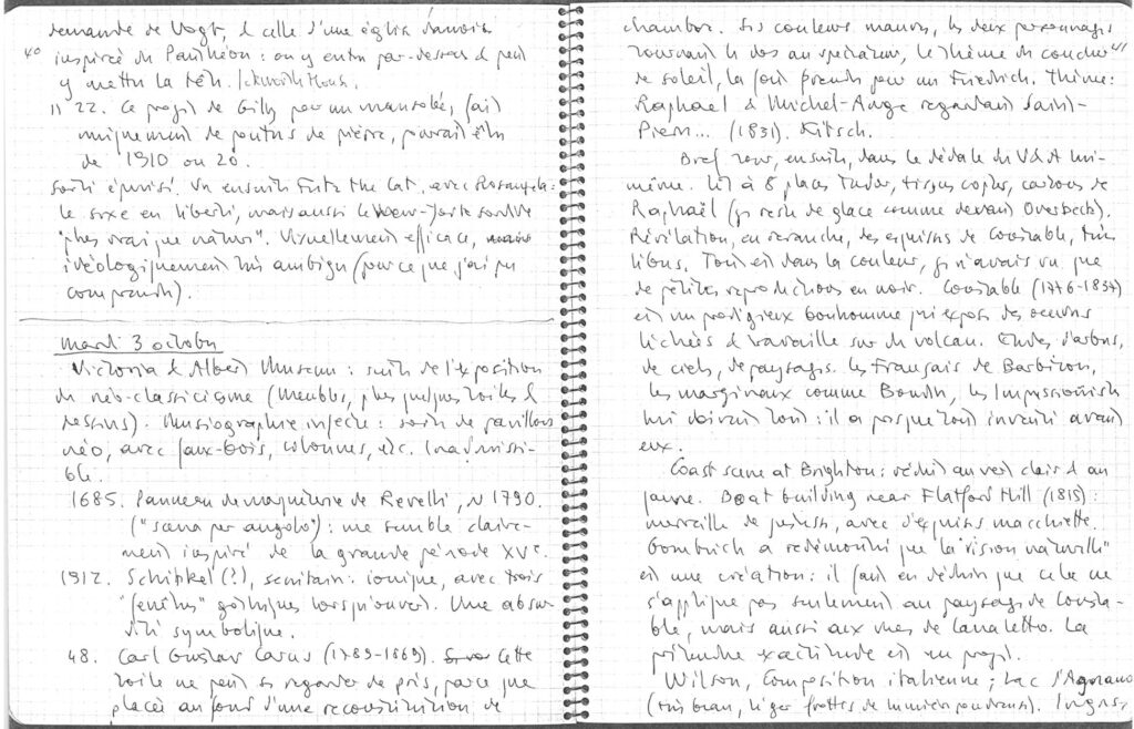 Notes de Voyage, 1972