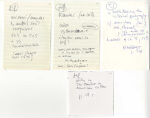 Notes on research, 1987