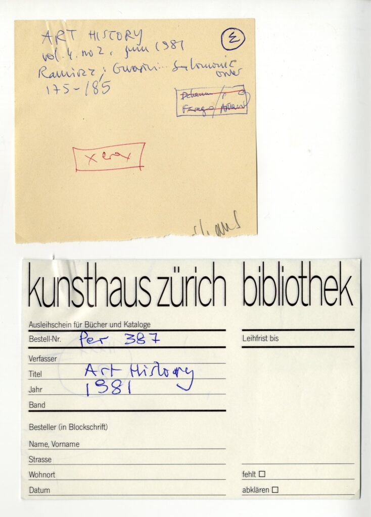 Notes from borrowed books, 1981